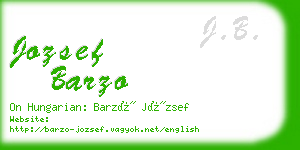 jozsef barzo business card